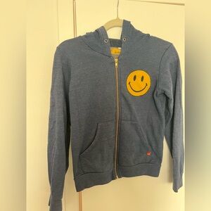 Aviator Nation Full Zip Smiley Face Hoodie (Girls Sz 14)